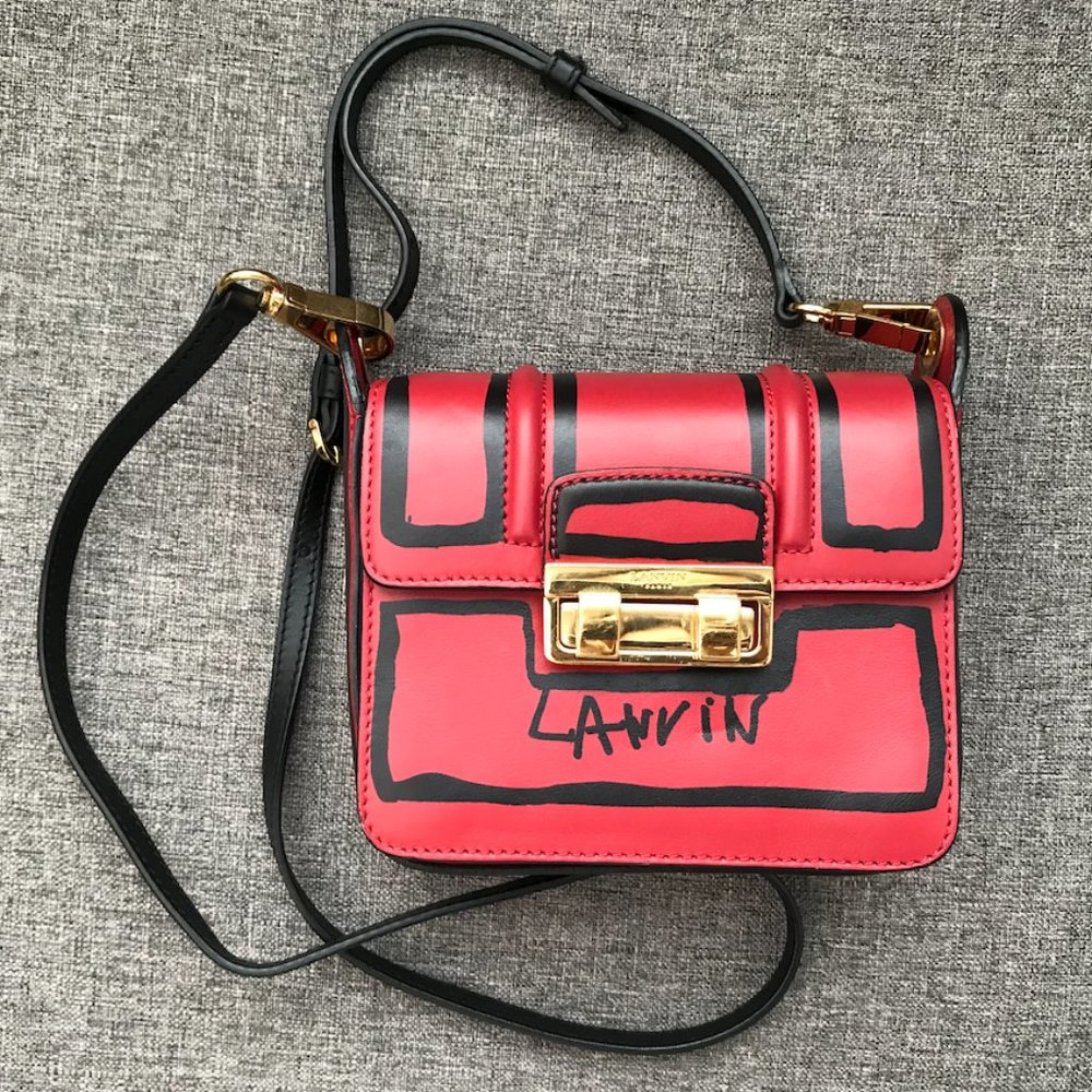 ✨✨LANVIN JIJI Mini Printed-leather Shoulder Bag✨✨